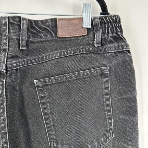 L.L. Bean Double L Comfort Waist Jeans Size 20 Mom Jeans Hi Rise Black - Picture 5 of 12